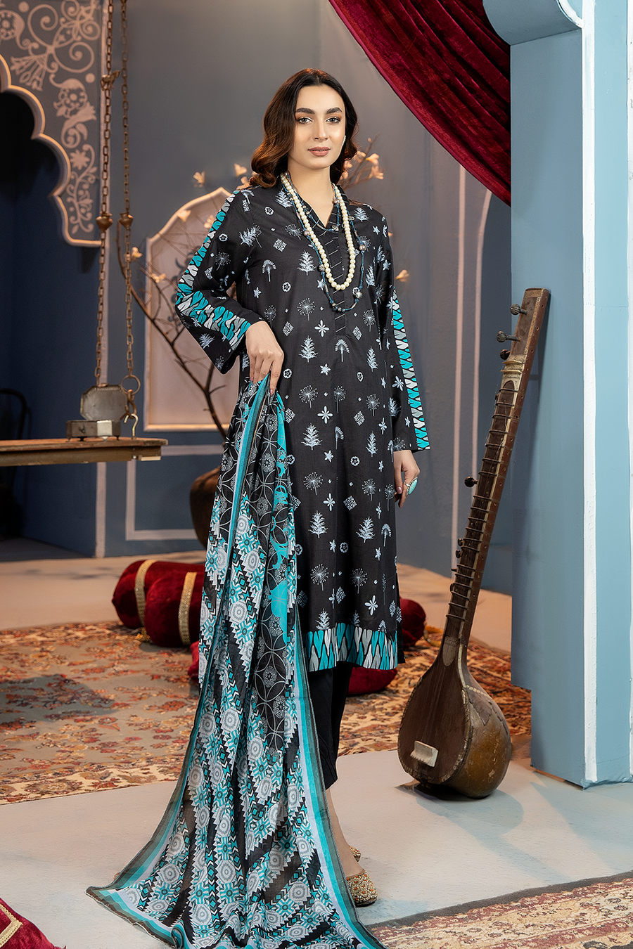 Safwa Summer Printed Lawn Unstitched 3 Piece Suit SSP-15