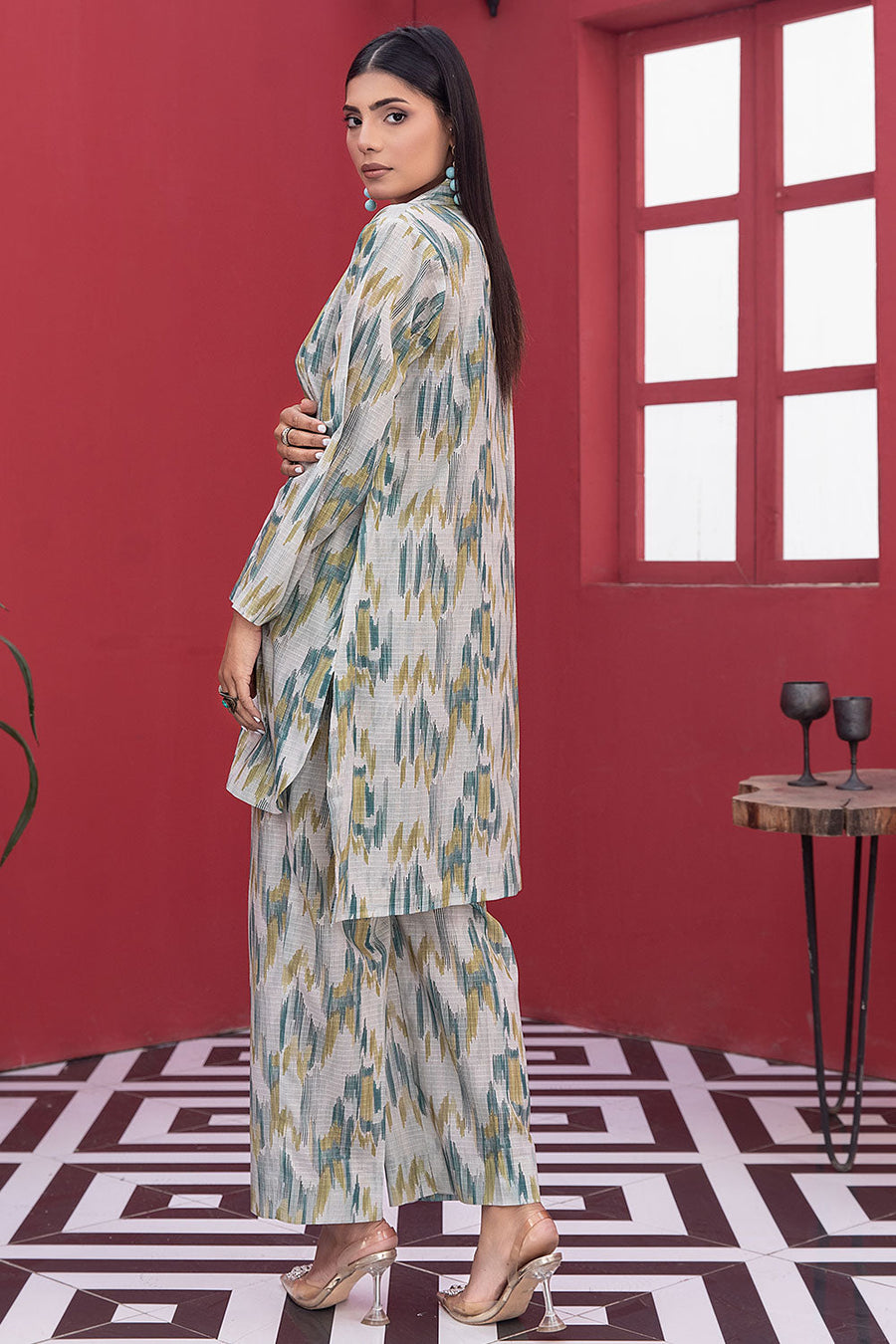 Safwa Printed Lawn Pret 2Pc Suit (Shirt/Trouser) P000419