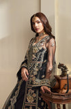 Fabiha Fatima Mehar-o-Maah Embroidered Net Unstitched 3Pc Suit - OPAL