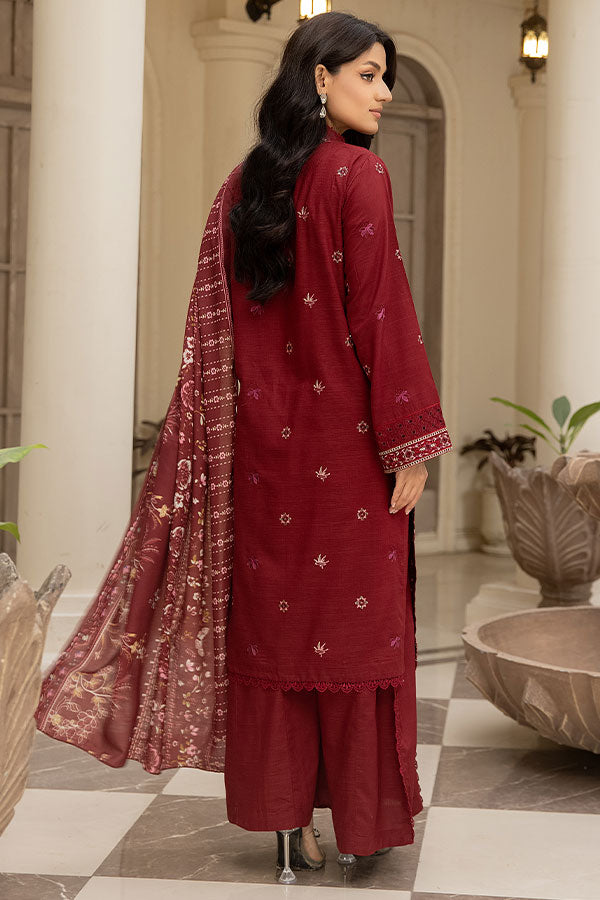 Safwa Ashley Embroidered Viscose Doria Unstitched 3Pc Suit ASC-16