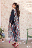 La Rosaa Spring Summer Embroidered Lawn Stitched 3Pc Suit LSS-24-10 Dark Blue Stripes