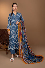 Ixora by Safwa Fine Printed Doria Lawn Unstitched 3Pc Suit ICS-29