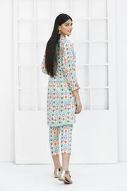 Safwa Printed Lawn Pret 2Pc Suit (Shirt/Trouser) 2301-01