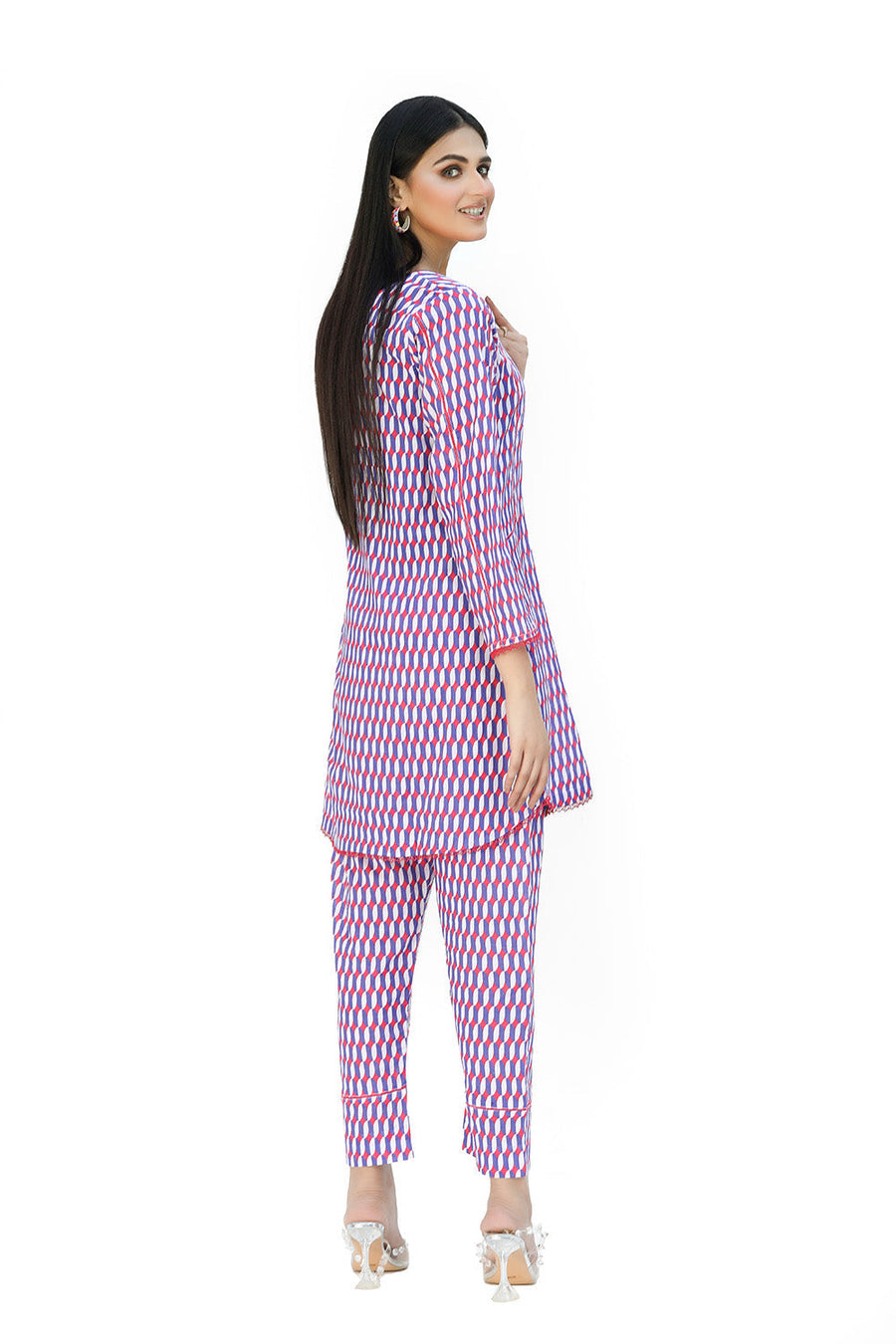 Safwa Printed Lawn Pret 2Pc Suit (Shirt/Trouser) 2301-02