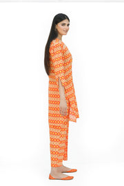 Safwa Printed Lawn Pret 2Pc Suit (Shirt/Trouser) 2301-03