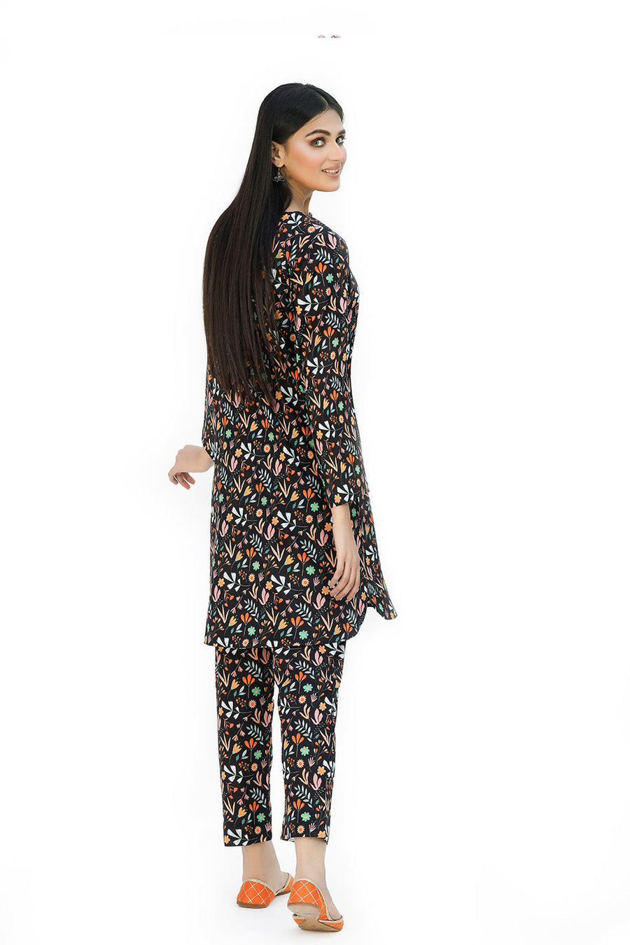 Safwa Printed Lawn Pret 2Pc Suit (Shirt/Trouser) 2301-05