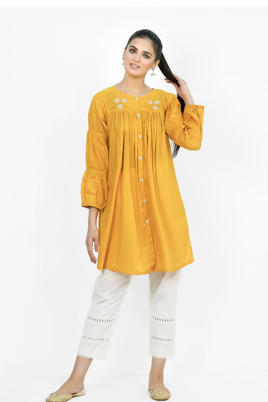 Safwa Embroidered Pret Lawn 1Pc Shirt 2301-15-DE