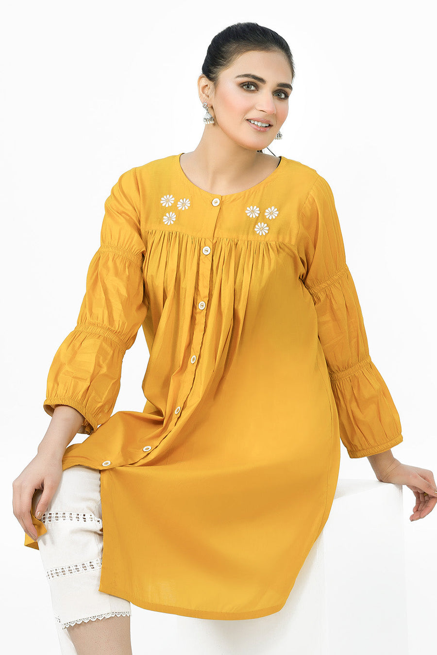 Safwa Embroidered Pret Lawn 1Pc Shirt 2301-15-DE