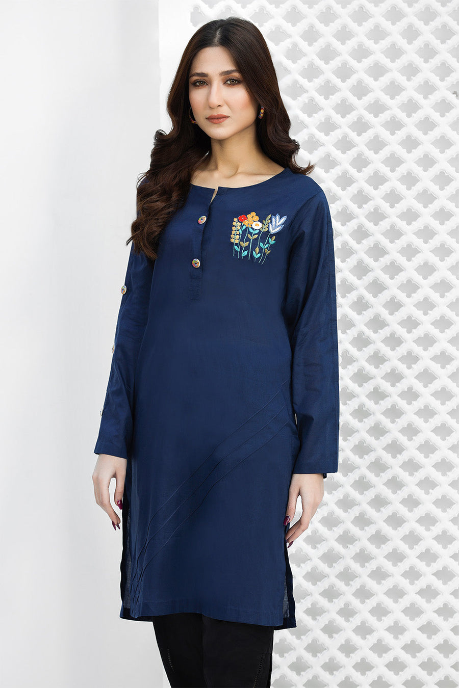 Safwa Embroidered Pret Lawn 1Pc Shirt 2301-16-DE