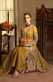 Fabiha Fatima Mehar-o-Maah Embroidered Organza Unstitched 3Pc Suit - AMBER