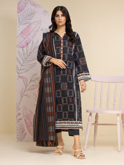 edenrobe Allure Lawn Unstitched Printed 3Pc Suit EWU24A1-26447-3P