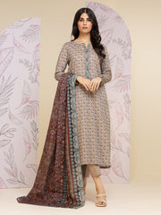edenrobe Allure Lawn Unstitched Printed 3Pc Suit EWU24A1-26461-3P