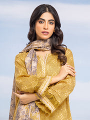 edenrobe Allure Lawn Unstitched Printed 3Pc Suit EWU24A1-28209-3P