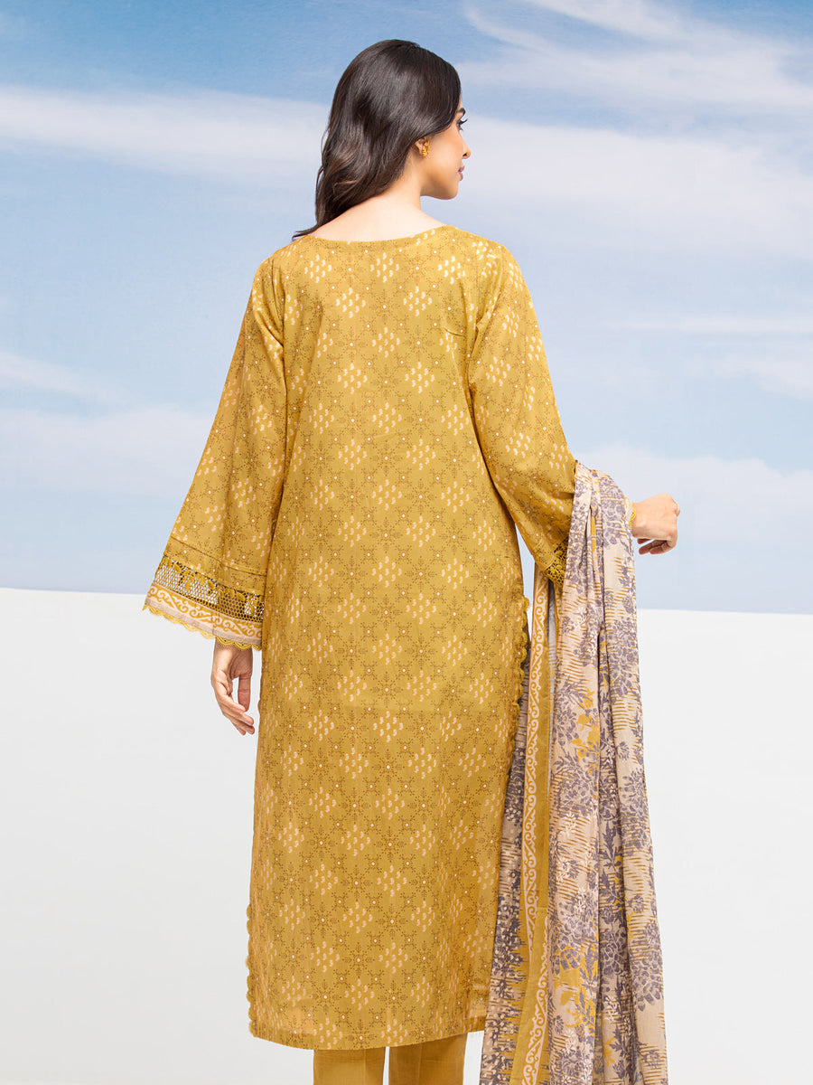 edenrobe Allure Lawn Unstitched Printed 3Pc Suit EWU24A1-28209-3P