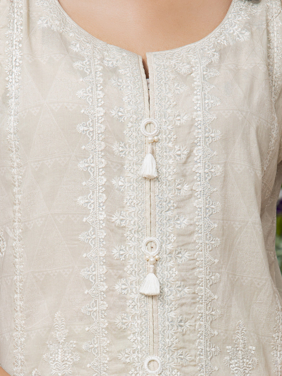edenrobe Premium Embroidered Lawn Unstitched 3Pc Suit EWU22V1-26500