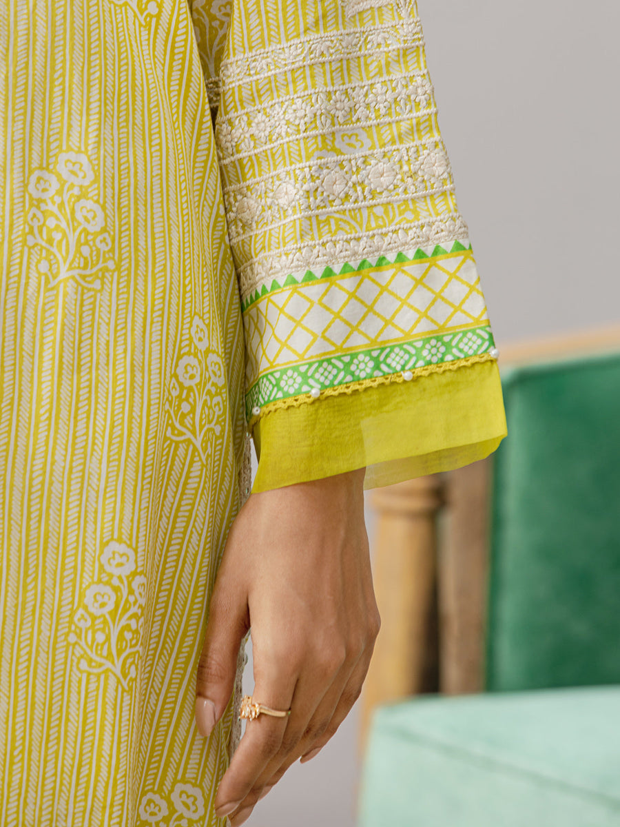 edenrobe Premium Embroidered Lawn Unstitched 3Pc Suit EWU22V1-26510