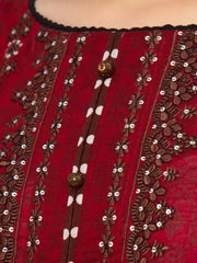 edenrobe Premium Festive Unstitched Lawn 3Pc Suit EWU22V1-26563
