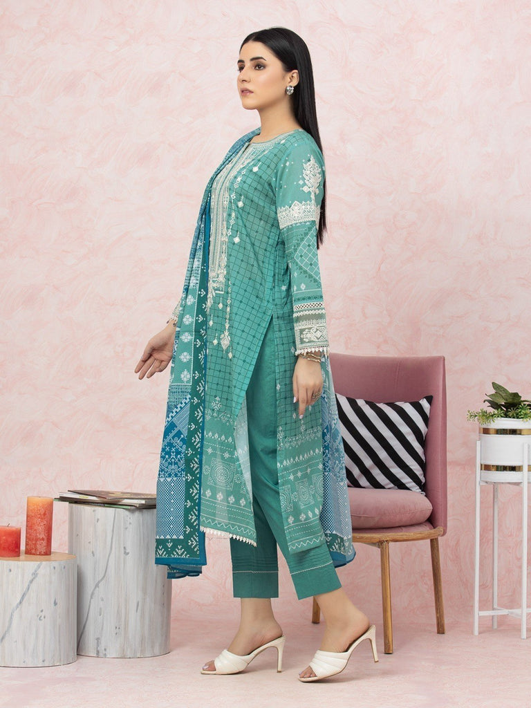 edenrobe Premium Unstitched Lawn 3Pc Suit EWU22V1-26613