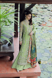 Ermina by Ezra Luxury Hand Embellished Net Unstitched 3Pc Suit D-04 GARDENIA