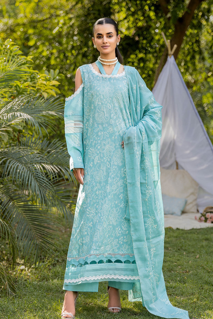 Safwa Esme Premium Embroidered Lawn Unstitched 3Pc Suit ESM-06