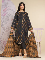 edenrobe Allure Lawn Unstitched Printed 3Pc Suit EWU24A1-26233-3P