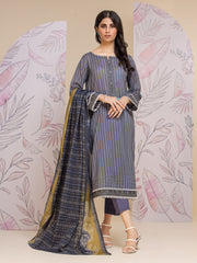 edenrobe Allure Lawn Unstitched Printed 3Pc Suit EWU24A1-26280-3P
