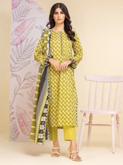 edenrobe Allure Lawn Unstitched Printed 3Pc Suit EWU24A1-26452-3P