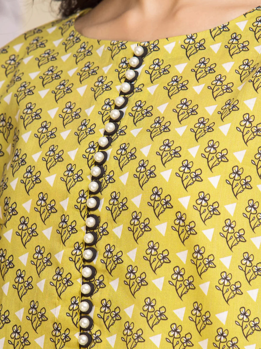 edenrobe Allure Lawn Unstitched Printed 3Pc Suit EWU24A1-26452-3P