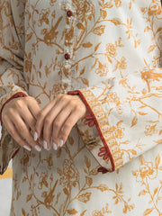 edenrobe Allure Lawn Unstitched Printed 3Pc Suit EWU24A1-28061