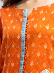 edenrobe Allure Lawn Unstitched Printed 3Pc Suit EWU24A1-28102