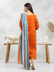 edenrobe Allure Lawn Unstitched Printed 3Pc Suit EWU24A1-28102