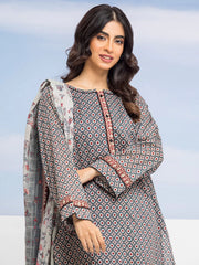 edenrobe Allure Lawn Unstitched Printed 3Pc Suit EWU24A1-28206-3P