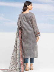 edenrobe Allure Lawn Unstitched Printed 3Pc Suit EWU24A1-28206-3P