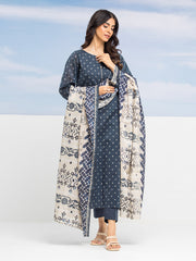 edenrobe Allure Lawn Unstitched Printed 3Pc Suit EWU24A1-28208-3P