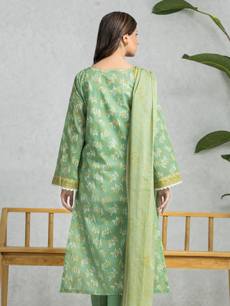 edenrobe Allure Lawn Unstitched Printed 3Pc Suit EWU24A1-28217