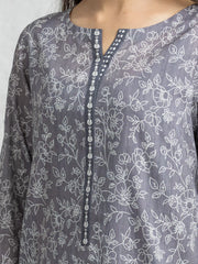 edenrobe Allure Lawn Unstitched Printed 3Pc Suit EWU24A1-28362