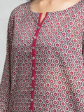 edenrobe Allure Lawn Unstitched Printed 3Pc Suit EWU24A1-28398