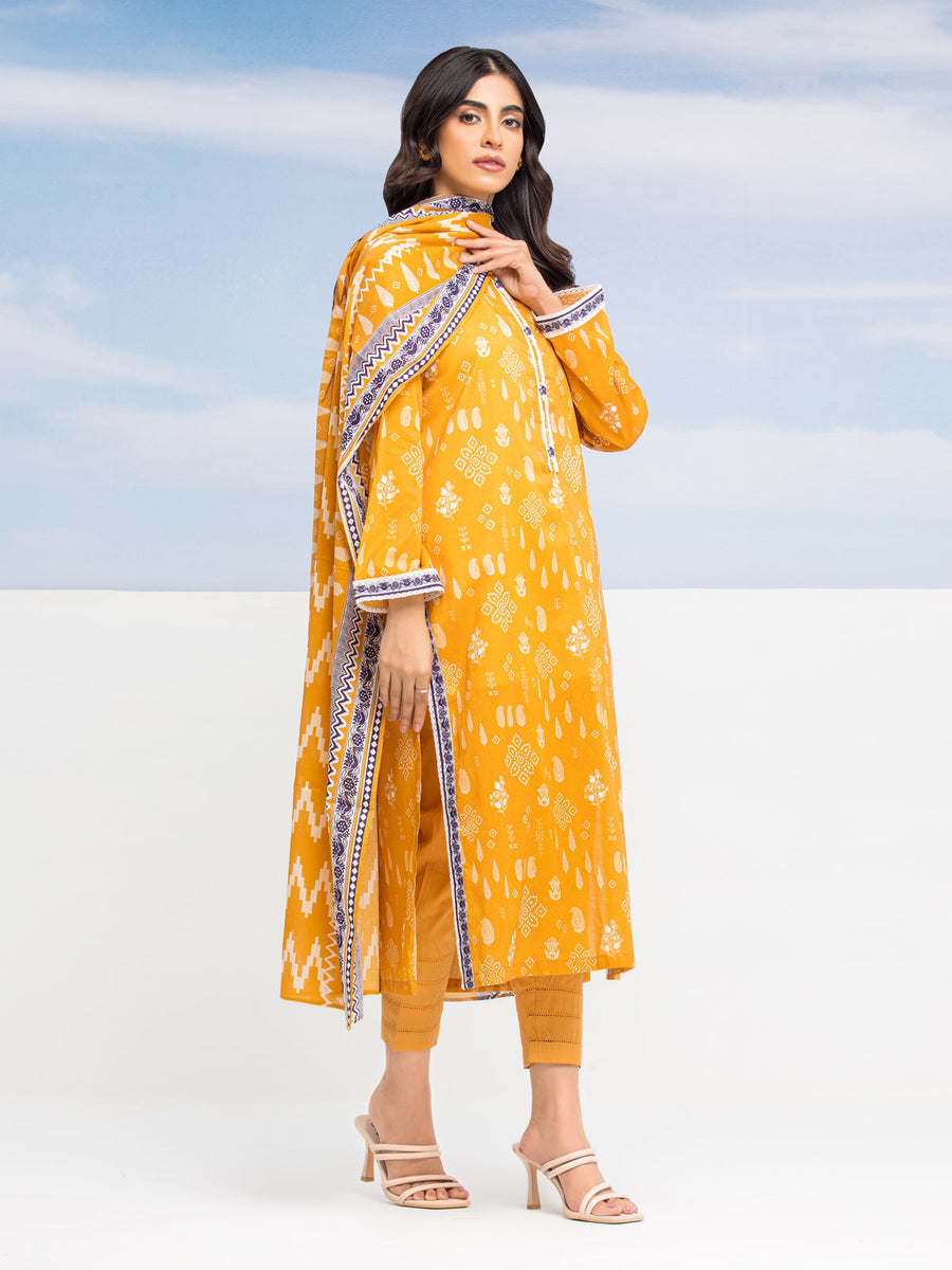 edenrobe Allure Lawn Unstitched Printed 3Pc Suit EWU24A1-28404-3P