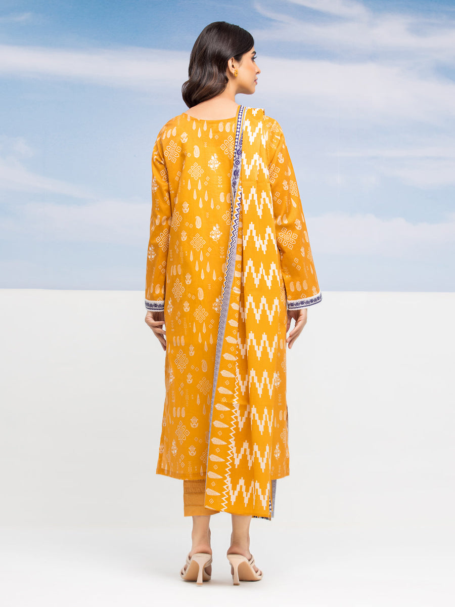 edenrobe Allure Lawn Unstitched Printed 3Pc Suit EWU24A1-28404-3P