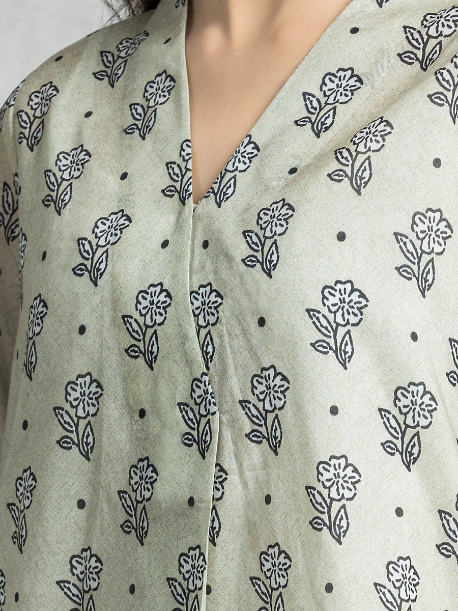 edenrobe Allure Lawn Unstitched Printed 3Pc Suit EWU24A1-28573