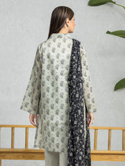 edenrobe Allure Lawn Unstitched Printed 3Pc Suit EWU24A1-28573