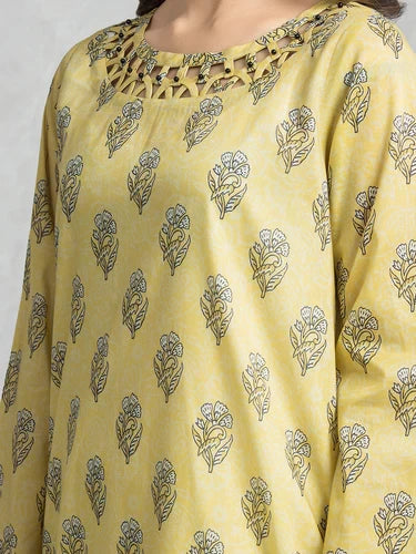 edenrobe Allure Lawn Unstitched Printed 3Pc Suit EWU24A1-28580