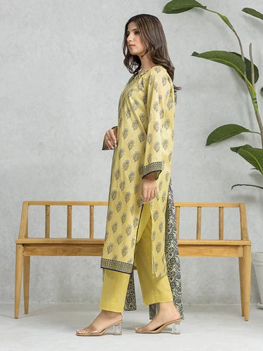 edenrobe Allure Lawn Unstitched Printed 3Pc Suit EWU24A1-28580