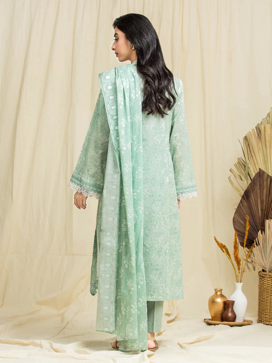 edenrobe Allure Lawn Unstitched Printed 3Pc Suit EWU24A1-29063