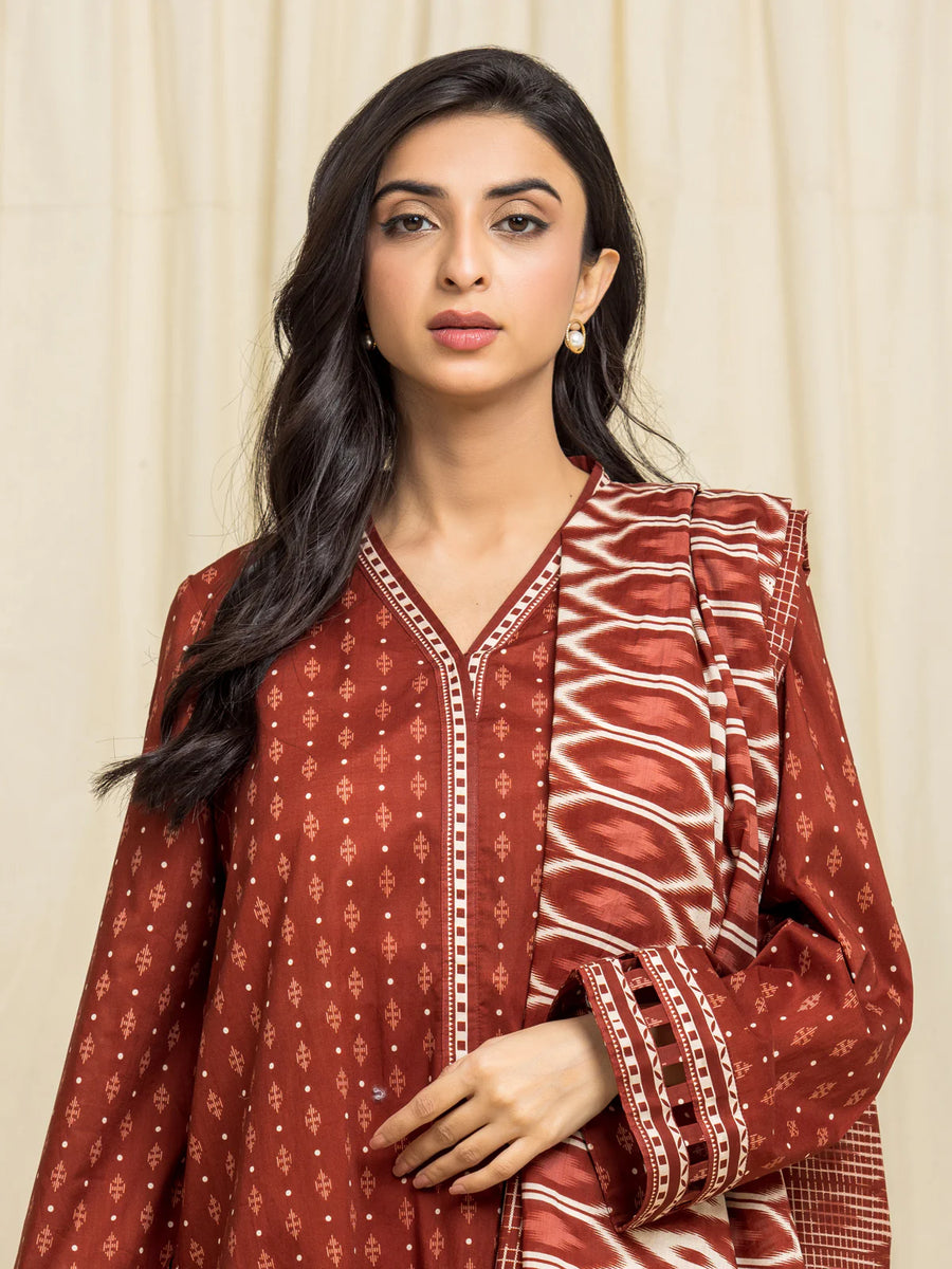 edenrobe Allure Lawn Unstitched Printed 3Pc Suit EWU24A1-29067