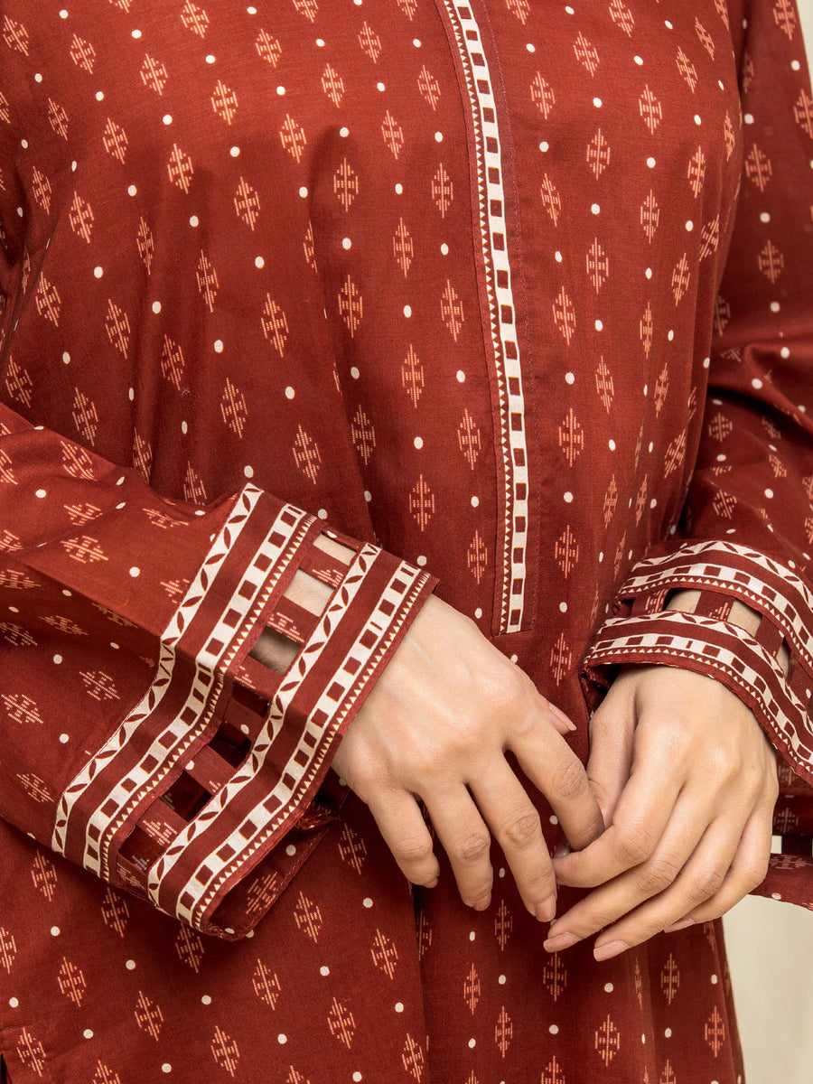 edenrobe Allure Lawn Unstitched Printed 3Pc Suit EWU24A1-29067