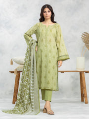 edenrobe Allure Lawn Unstitched Printed 3Pc Suit EWU24A1-29086