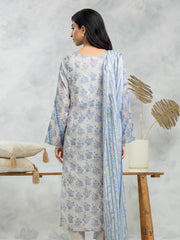 edenrobe Allure Lawn Unstitched Printed 3Pc Suit EWU24A1-29088
