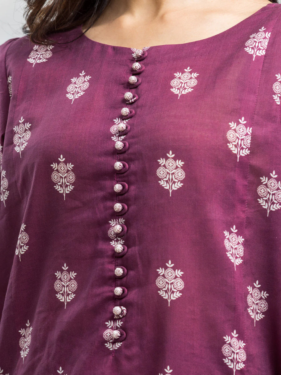 edenrobe Allure Lawn Unstitched Printed 3Pc Suit EWU24A1-29090