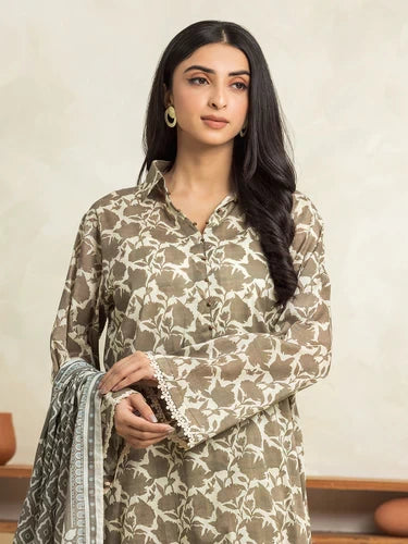 edenrobe Allure Cambric Unstitched Printed 2Pc Suit EWU24A2-29026ST